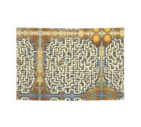 FDGBNM Striscione vibrante con mappa del tesoro labirinto 119,4 x 43,2 cm, resistente ai raggi UV, resistente allo sbiadimento, 4 occhielli, per uso interno/esterno.