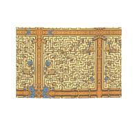 FDGBNM Striscione vivace per feste con labirinto del tesoro, 119,4 x 43,2 cm, resistente ai raggi UV, resistente allo sbiadimento, 4 occhielli, per uso interno ed esterno.