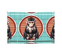 FDGBNM The silent monkey Vibrant Party Banner 119,4 x 43,2 cm, resistente ai raggi UVFadeProof, 4 occhielli, per uso interno/esterno.
