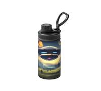 FDGBNM UFO Landing - Bottiglia termica da 350 ml. Doppia parete, a prova di perdite, a prova di sudore, all'aperto e in viaggio.