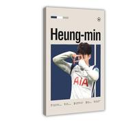 FDGDW Poster su tela per camera da letto, motivo: Son Heung-min, 50 x 75 cm