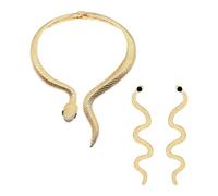 FDGGT 1 Collana A Forma di Serpente E 1 Paio di Orecchini A Forma di Serpente, Gioielli Creativi, Gioielli retrò, Gioielli Personalizzati alla Moda