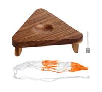 FDGGT 1 Supporto per Palline in Legno E 1 Borsa in Rete per Palline, Espositore per Palline, Supporto per Decorazioni per La Casa, Accessori per Esposizione per Palline