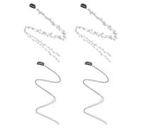 FDGGT 2 Catene Per Capelli A Stella Intrecciate E 2 Catene Per Capelli Con Strass Intrecciate, Accessori Per Capelli In Metallo, Lucenti, Per Tutte Le Età, Fissaggio Dei Capelli, Acconciatura