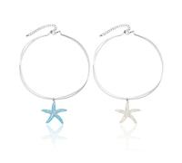 FDGGT 2 Collane di Stelle Marine, Collane Regolabili, Collane da Donna, Gioielli con Ciondolo Stella Marina, Decorazione Collana Multistrato