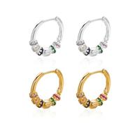 FDGGT 2 Paia di Orecchini con Zirconi Orecchini da Donna Gioielli di Moda Decorazione Orecchini Personalizzati Orecchini Creativi