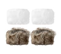 FDGGT 2 Paia Manicotti Da Polso In Peluche, Maniche In Pelliccia Artificiale, Maniche In Peluche Per Ragazze, Passanti Per Polso Morbidi E Caldi, Decorazione Per Abbigliamento