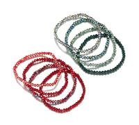 FDGGT 8 Braccialetti di Cristallo, Braccialetti con Perline Impilabili, Braccialetti Elastici, Set di Braccialetti da Donna, Decorazione Bracciale Personalizzata