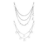 FDGGT Catene per Pantaloni in Metallo da 2 Pezzi, Accessori di Abbigliamento, Catene per Pantaloni retrò, Catene per Pantaloni in Stile Punk, Catene per Decorazioni per Borse