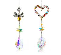 FDGGT Ciondoli in Cristallo da 2 Pezzi, Pendenti Colorati, Pendenti A Goccia d'Acqua, Pendenti alla Moda Squisiti, Pendenti per Artigianato da Giardino