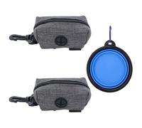 FDGGT Confezione Composta da 2 Sacchetti per Escrementi Animali, 1 Ciotola Pieghevole, Sacco per Escrementi Cani, Pratica Borsa Oxford, Sacco Spazzatura per Esterno