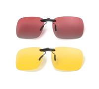 FDGGT Confezione Da 2 Clip Per Occhiali Da Sole, Occhiali Antiriflesso, Occhiali Alla Moda, Clip Per Occhiali Senza Montatura, Attrezzatura Da Viaggio Per Esterni