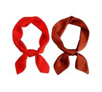 FDGGT Confezione Da 2 Foulard Da Donna, Foulard In Raso, Foulard Quadrato, Sciarpa Morbida E Liscia, Accessori Di Abbigliamento, Sciarpa Di Seta Decorativa