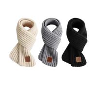 FDGGT Confezione Da 3 Sciarpe Per Bambini, Sciarpa Lavorata A Maglia, Sciarpa Calda Per Bambini, Sciarpa Da Collo Antivento, Sciarpa Invernale
