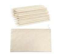 FDGGT Confezione da 50 Pennelli AntiGraffio E Astuccio da 1 Pezzo, Pennarelli in Legno, Strumenti di Pittura per Bambini, Accessori per Gratta E Vinci per Bambini