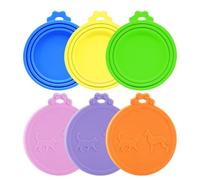 FDGGT Confezione da 6 Coperchi per Lattine in Silicone, Coperchi per Sigillare Alimenti, Coperchi per Conservare La Freschezza di Lattine per Animali Domestici, Forniture per Animali Domestici