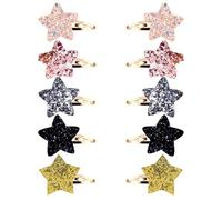 FDGGT Fermagli Per Capelli A Stella, 10 Pezzi, Multicolore, Stelle, Stellato, Bambino, Unisex