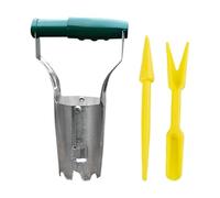 FDGGT Fioriera A Botte da 1 Pezzo E 1 Paio di Fioriere, Fioriere in Acciaio Inossidabile, Attrezzi da Giardino, Strumenti per Perforare Il Giardino