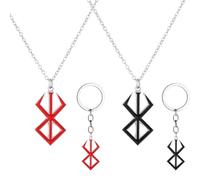 FDGGT Portachiavi 2 Pezzi E Collane 2 Pezzi, Collane con Pendenti in Metallo, Gioielli dal Design Creativo, Gioielli di Moda, Accessori di Abbigliamento