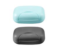 FDGGT Portasapone Creativo Portatile, 2 Pezzi, Nero e Blu, Materiale PP, Impermeabile, Sigillato A Prova Di Perdite