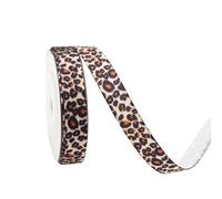 FDHBDF 1 rotolo di nastro stampato leopardato, carta da regalo, nastro decorativo, materiale da imballaggio fai da te (4,5 m)