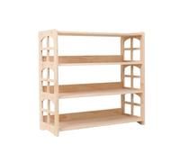 FDHUIJIA Montessori - Libreria per giocattoli per bambini, per la stanza dei bambini, robusta e sicura, in legno, per aule (4 ripiani)