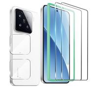 FDHYFGDY 2+2 pezzi Pellicola protettiva per Xiaomi 15 vetro temperato, protezione fotocamera e pellicola protettiva in vetro con telaio di montaggio, durezza 9H, protezione schermo HD antibolle