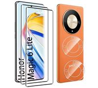 FDHYFGDY 2+2 Pezzi per Honor Magic 6 Lite Vetro Temperato, Protezione Fotocamera e Pellicola Protettiva in Vetro, Durezza 9H, Senza bolle, resistente ai graffi, HD pellicola protettiva