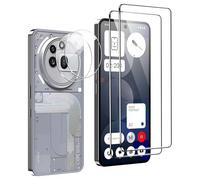 FDHYFGDY 2 pezzi per Nothing Phone 3a Pro Pellicola protettiva per vetro temperato,2 pezzi di pellicola in vetro per fotocamera,durezza 9H,protezione schermo antigraffio e senza bolle