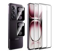 FDHYFGDY 2 pezzi per Oppo Reno 12 Pro 5G Pellicola protettiva per vetro temperato, 2 pezzi di pellicola in vetro per fotocamera, durezza 9H, protezione schermo antigraffio e senza bolle