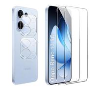 FDHYFGDY 2 pezzi per Oppo Reno 13 5G Pellicola protettiva per vetro temperato,2 pezzi di pellicola in vetro per fotocamera,durezza 9H,protezione schermo antigraffio e senza bolle