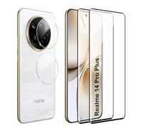 FDHYFGDY 2 pezzi per Realme 14 Pro Plus Pellicola protettiva per vetro temperato,2 pezzi di pellicola in vetro per fotocamera,durezza 9H,protezione schermo antigraffio e senza bolle