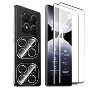 FDHYFGDY 2 pezzi per Xiaomi Redmi Note 14 Pro 4G Pellicola protettiva per vetro temperato,2 pezzi di pellicola in vetro per fotocamera,durezza 9H,protezione schermo antigraffio e senza bolle