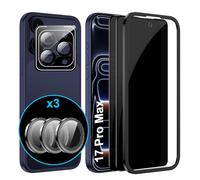 FDHYFGDY 2x Pellicola Protettiva Privacy per iPhone 17 Pro Max con 1x Pellicola Fotocamera, Vetro Temperato Film con Strumento di installazione semplice incluso-Angolo di privacy di 28 gradi