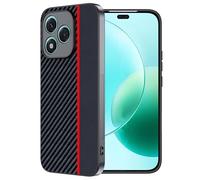 FDHYFGDY Cover per Honor 400 Lite 5G, Custodia Protettiva Antigraffio Antiurto, Ultrasottile in Fibra di Carbonio Compatibile con Honor 400 Lite Custodia - Rosso e Nero
