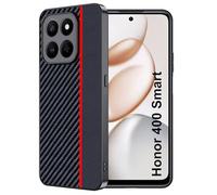 FDHYFGDY Cover per Honor 400 Smart 5G, Custodia Protettiva Antigraffio Antiurto, Ultrasottile in Fibra di Carbonio Compatibile con Honor 400 Smart Custodia - Rosso e Nero