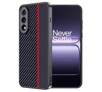 FDHYFGDY Cover per OnePlus Nord 5, Custodia Protettiva Antigraffio Antiurto, Ultrasottile in Fibra di Carbonio Compatibile con OnePlus Nord 5 Custodia - Rosso e Nero