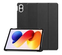 FDHYFGDY Cover per Xiaomi Redmi Pad 2 Pro 12,1" Custodia Protettiva, Nuova custodia protettiva antiurto ultrasottile in PU a tre ante con Funzione Auto Sleep/Wake - Nero