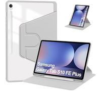 FDHYFGDY Cover Rotante per Samsumg Galaxy Tab S10 Fe Plus/S10 Fe+ 13,1 pollici con Supporto a S-Pen, Supporto per Protezione a Rotazione a 360 gradi Transparente, Auto da Scia/Sonno (Grigio)