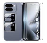 FDHYFGDY Pellicola Protettiva per Google Pixel 10 Pro Fold Vetro Temperato,[2+2] Protezione Schermo Esterno +Protettiva per Fotocamera,HD Clear,Antigraffio,Vetro Temperato Anti-bolle