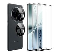 FDHYFGDY Pellicola Protettiva per Realme 14 Pro,【2+2】 protezione fotocamera e pellicola protettiva vetro, Protezione Schermo Anti Graffio, Durezza 9H, Pellicola Schermo per Realme 14 Pro