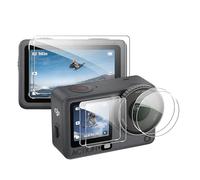 FDHYFGDY Vetro Temperato per DJI Osmo Action 6,【Confezione da 6】 Pellicola protettiva per schermo Ultra HD (Anteriore + Posteriore)+Protezione per lenti,Resistente ai Graffi,Nessuna Bolla