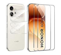 FDHYFGDY Vetro Temperato per Honor 600 5g,【2+2】 Protezione Fotocamera e Pellicola Protettiva Vetro, Protezione Schermo Anti Graffio, Durezza 9H, Pellicola Schermo per Honor 600