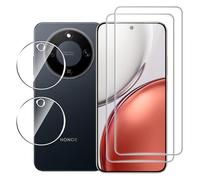 FDHYFGDY Vetro Temperato per Honor Magic 8 Lite,【2+2】 Protezione Fotocamera e Pellicola Protettiva Vetro, Protezione Schermo Anti Graffio, Durezza 9H, Pellicola Schermo per Honor Magic 8 Lite