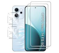 FDHYFGDY Vetro Temperato per OPPO Reno 14F/14 FS (4G/5G),【2+2】 Protezione Fotocamera e Pellicola Protettiva Vetro, Protezione Schermo Anti Graffio, Durezza 9H, Pellicola Schermo per OPPO Reno 14F/FS