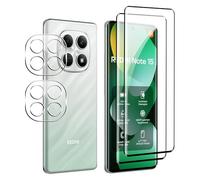 FDHYFGDY Vetro Temperato per Xiaomi Redmi Note 15 4G,【2+2】 Protezione Fotocamera e Pellicola Protettiva Vetro, Protezione Schermo Anti Graffio, Durezza 9H, Pellicola Schermo per Redmi Note 15 4G