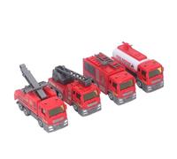 Fdit 1: 32 Set di Giocattoli per Camion dei Pompieri Modello di Camion Educativo per Bambini 4 Pezzi, Giocattolo per Auto da Tirare Indietro Ad Alta Simulazione, Sicuro e Non Tossico