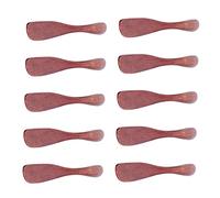 Fdit 10 Coltelli da Tavola in Legno Riutilizzabili Spalmatore di Formaggio Coltello da Torta Schima Superba Naturale con Bordi Lisci Lavabili in Lavastoviglie per Domestica (Grande colore della
