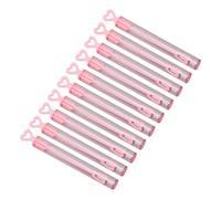 Fdit 10 Pezzi Bacchette per a Forma di Cuore Tubi per Bastoncini di con Design Rosa Trasparente per Feste, Matrimoni, Vacanze, attività All'aperto