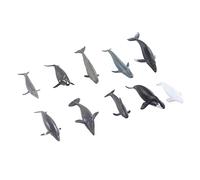 Fdit 10 Pezzi di Ornamento di Balena in Plastica Moderno e Delicato Modello di Animale Marino per la Decorazione Dell'ufficio Domestico